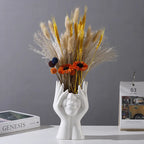 Sculptural Face Vase - Minimalist Nordic Ceramic Statment Piece